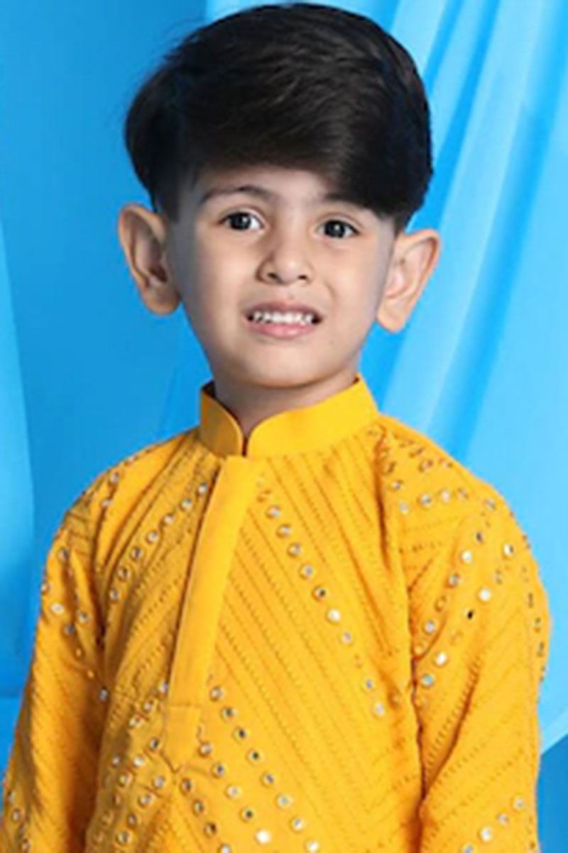 Dashing Mustard Colored Designer Kids wear