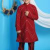 Elegant Maroon Colored Designer Kids wear