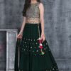 Marvelous Dark Green Colored Designer Kids Lehenga Choli