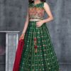 Charming Green Colored Designer Kids Lehenga Choli