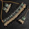 StunningBlack Colored Designer Meenakari Choker Set