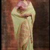 Trendy Pista Green and Pink Colored Designer Saree