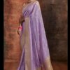Marvelous Lavender and Peach Colored Designer Saree