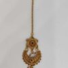 Incredible Gold Plated Traditional Maang Tikka With Pink Stones