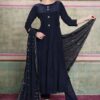 Vibrant Navy Blue Colored Designer Suit