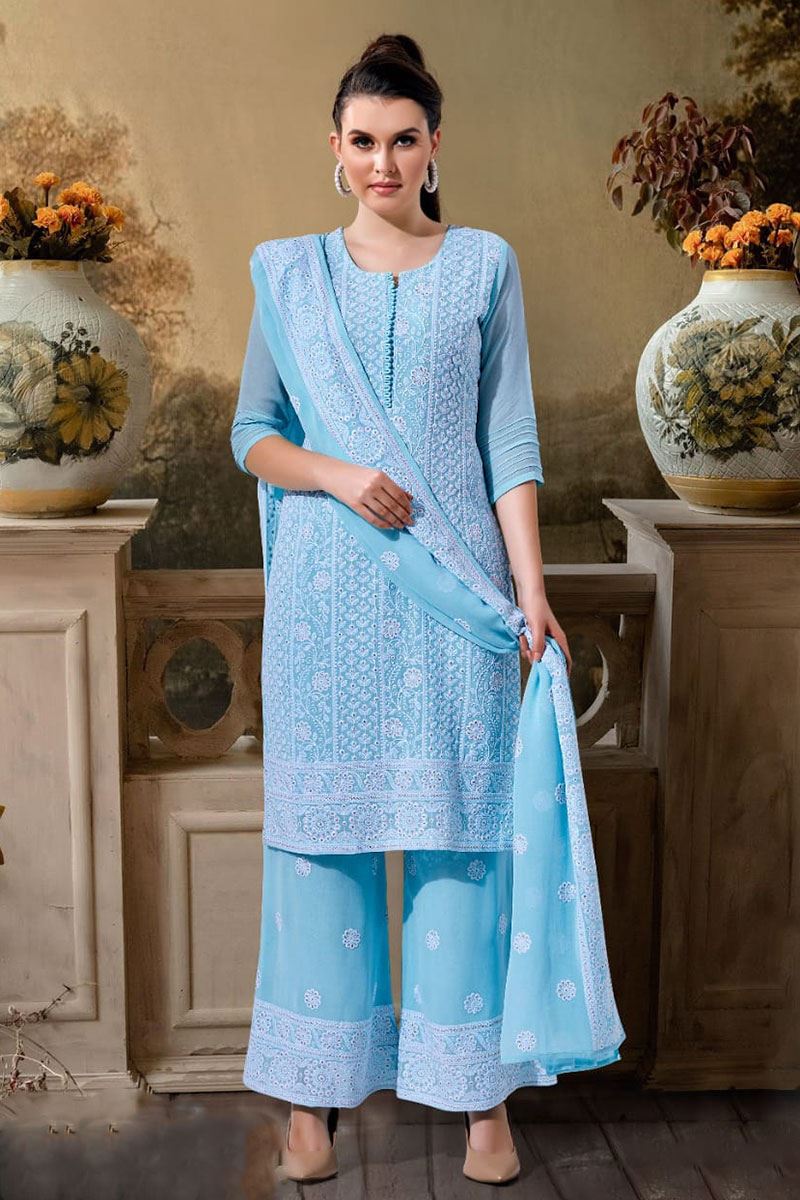 Charismatic Blue Colored Designer Suit