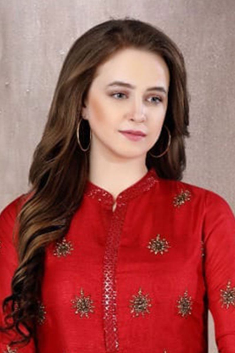 AppealingRed Colored Designer Kurti