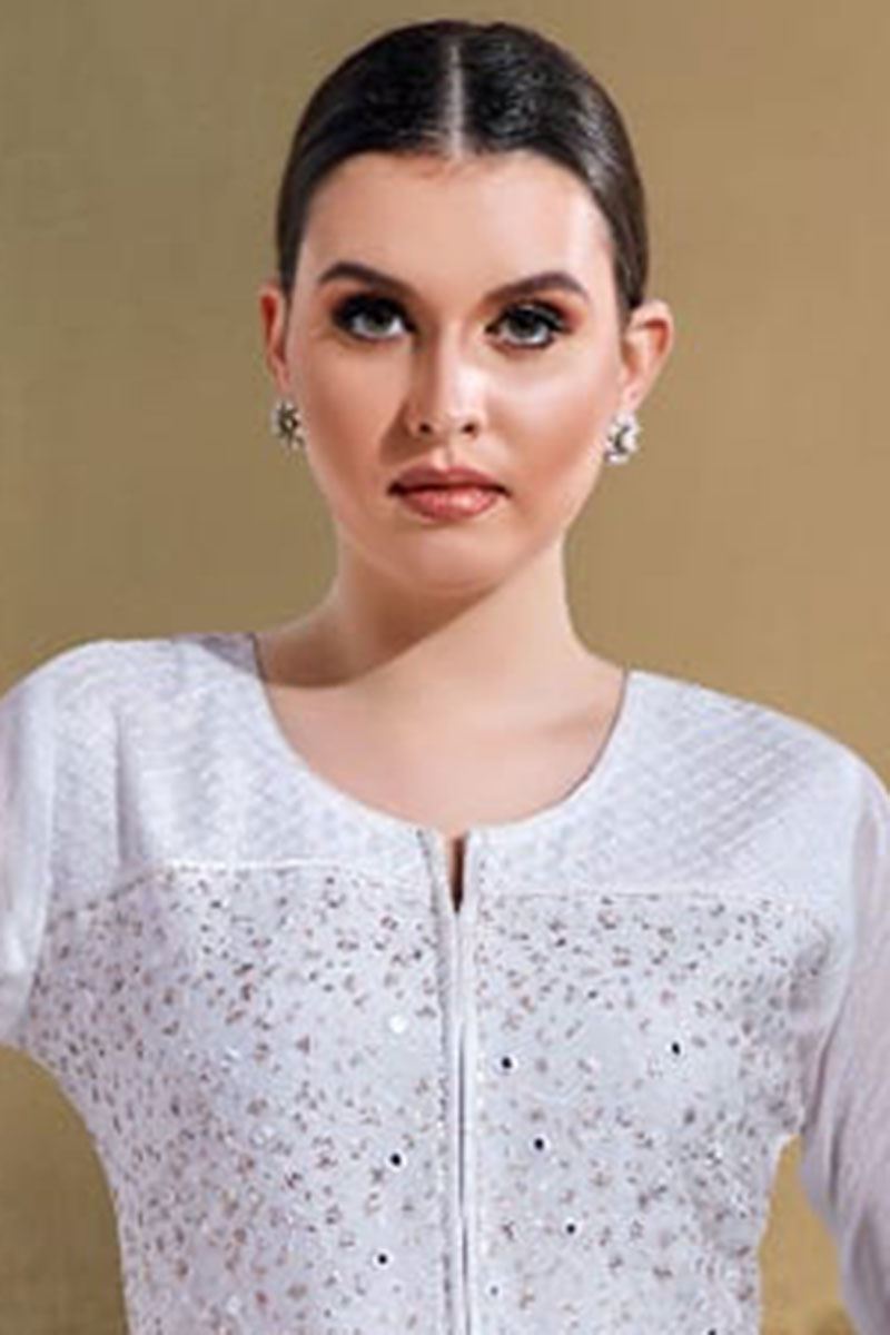 Charming White Colored Designer Kurti
