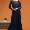 Classy Navy Blue Colored Designer Gown