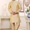 Fashionable Cream Colored Designer Indowestern Sherwani