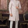 Captivating Off-White Colored Designer Readymade Men's Indo-Western Sherwani