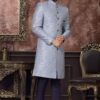 Marvelous Blue Colored Designer Readymade Men's Indo-Western Sherwani