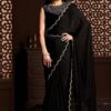 Attractive Black Colored Designer Saree