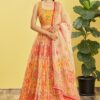 Fascinating Multi and Yellow Colored Designer Lehenga Choli