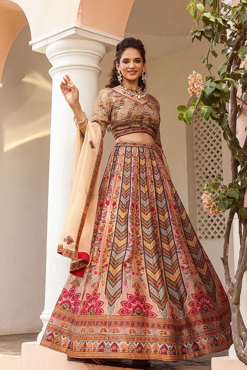 Ethnic Multi Colored Designer Lehenga Choli