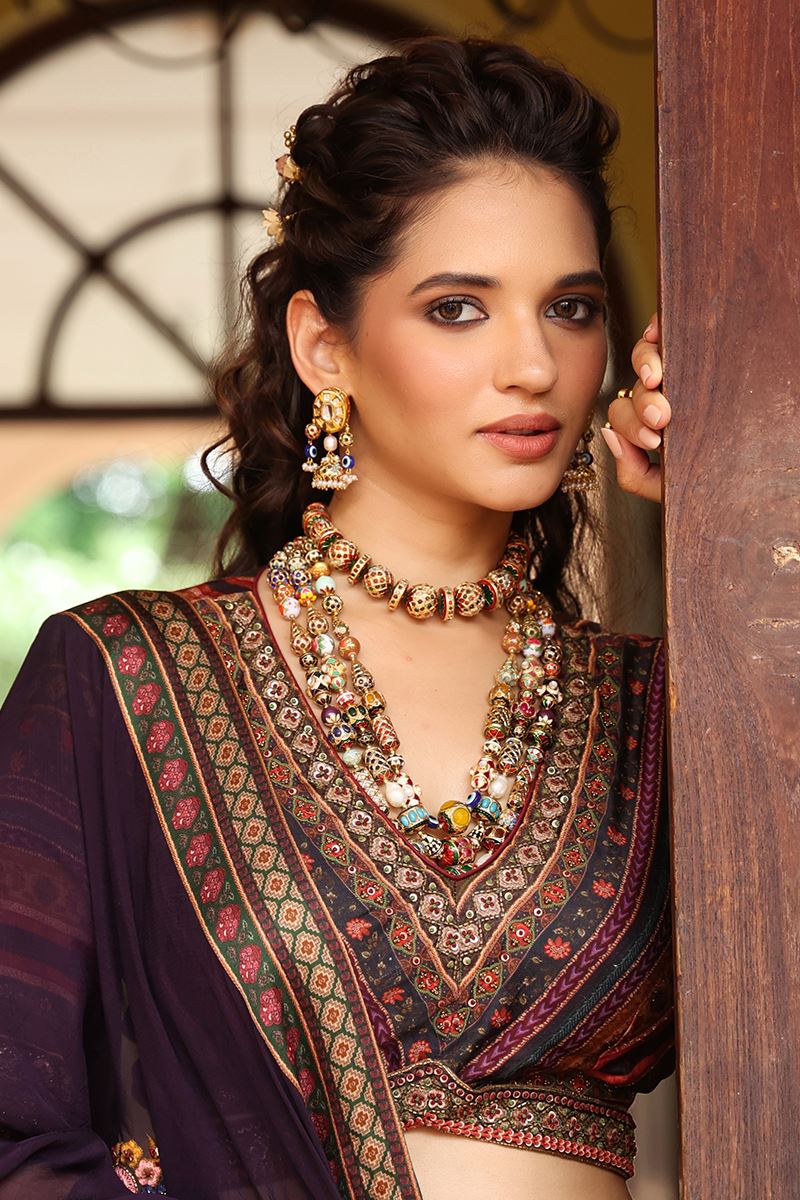 Charismatic Multi Colored Designer Lehenga Choli