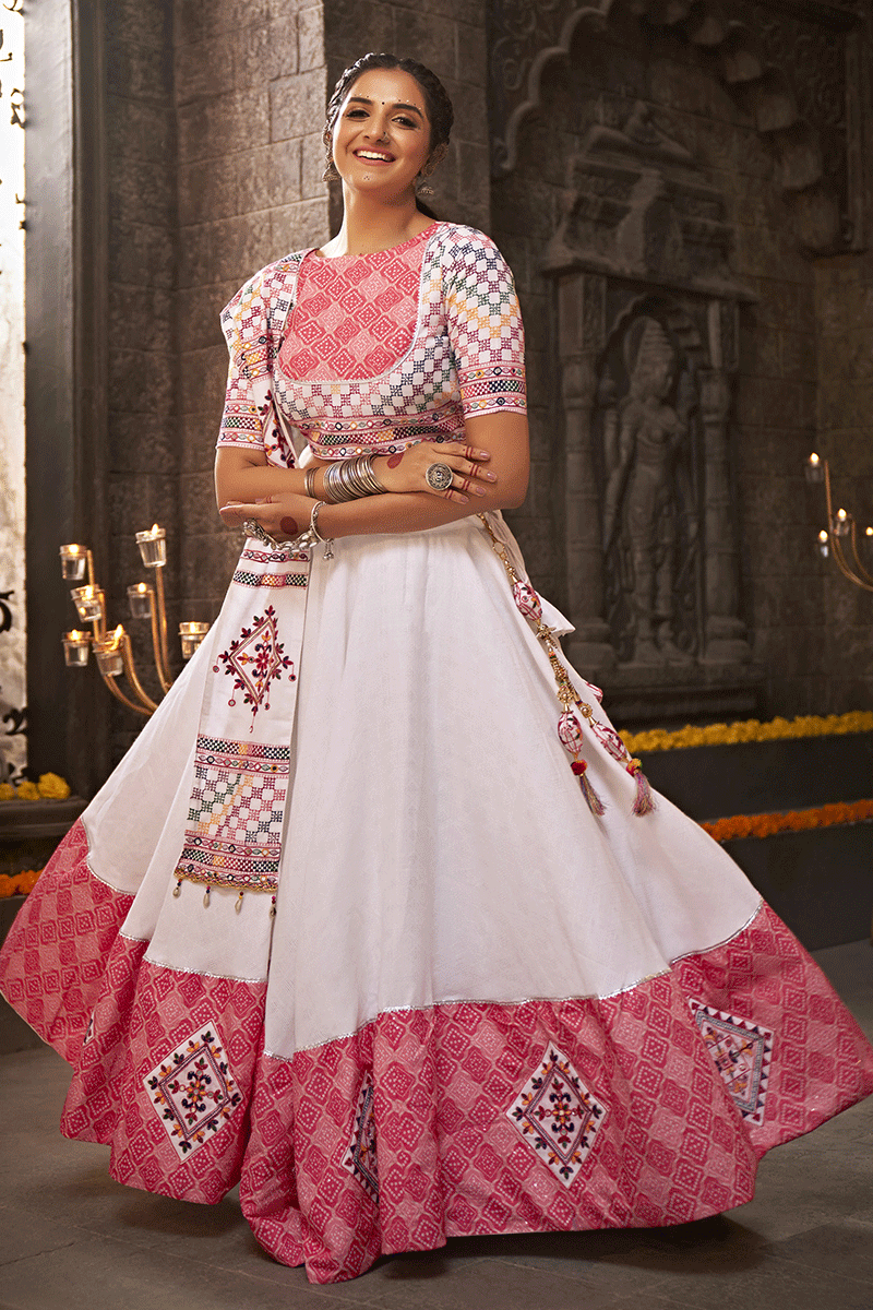 Marvelous White Colored Designer Lehenga Choli