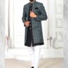 Awesome Black and White Colored Men’s Designer Sherwani