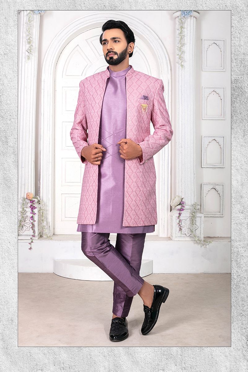 ClassyLavender Colored Men’s Designer Sherwani