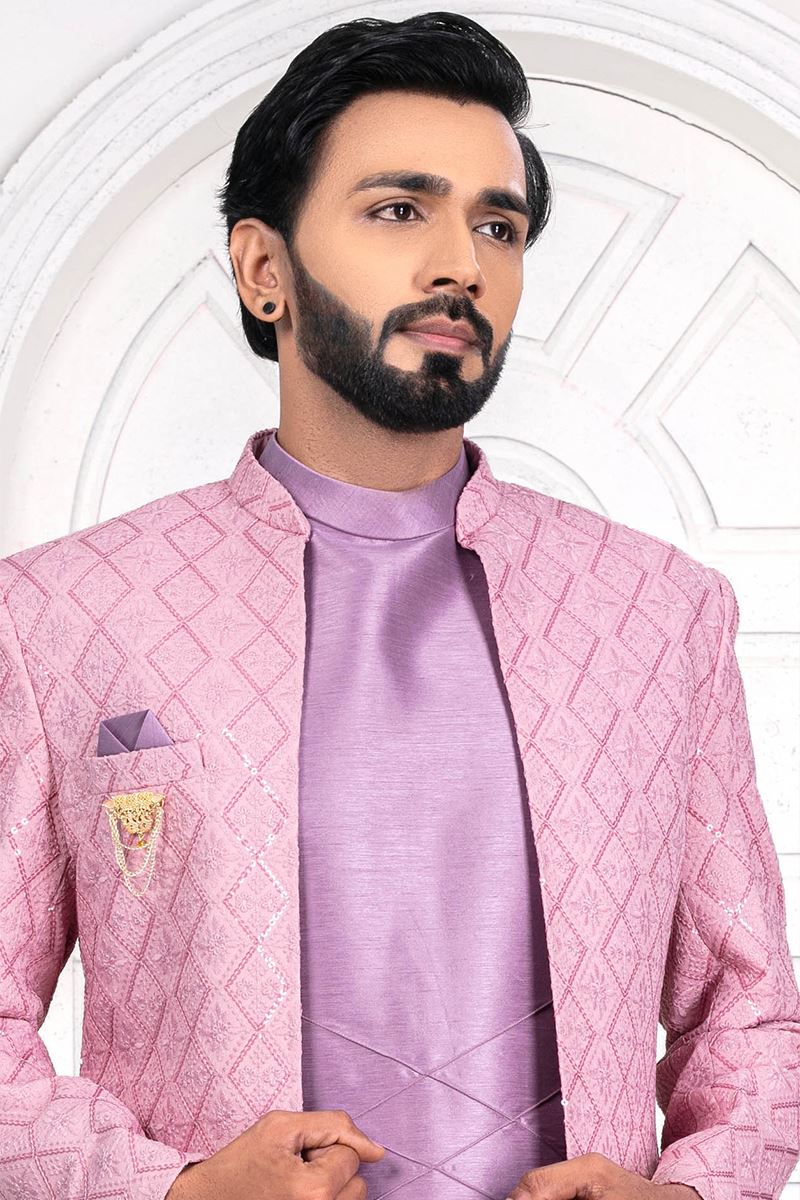 ClassyLavender Colored Men’s Designer Sherwani