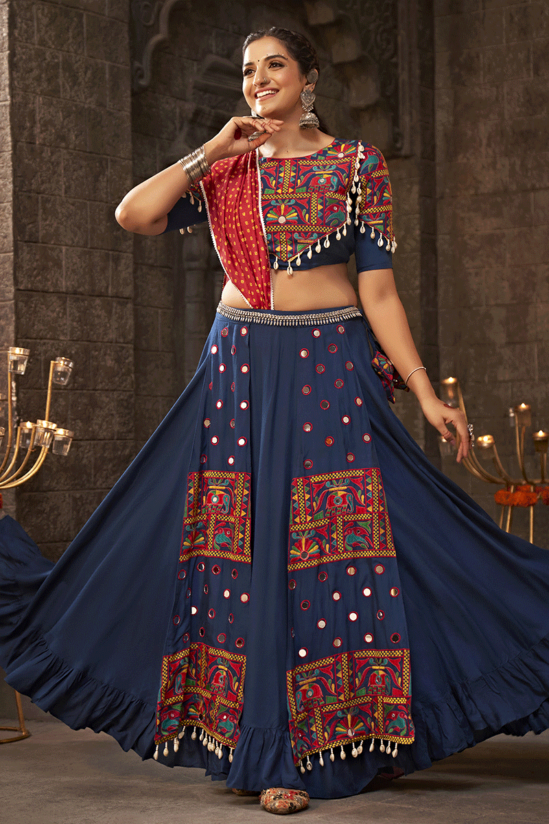Gorgeous Blue Colored Designer Lehenga Choli