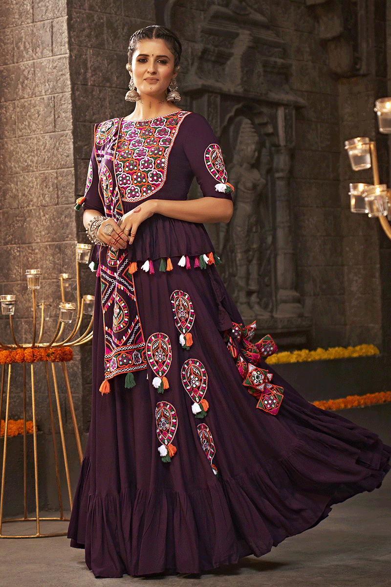 Amazing Purple Colored Designer Lehenga Choli
