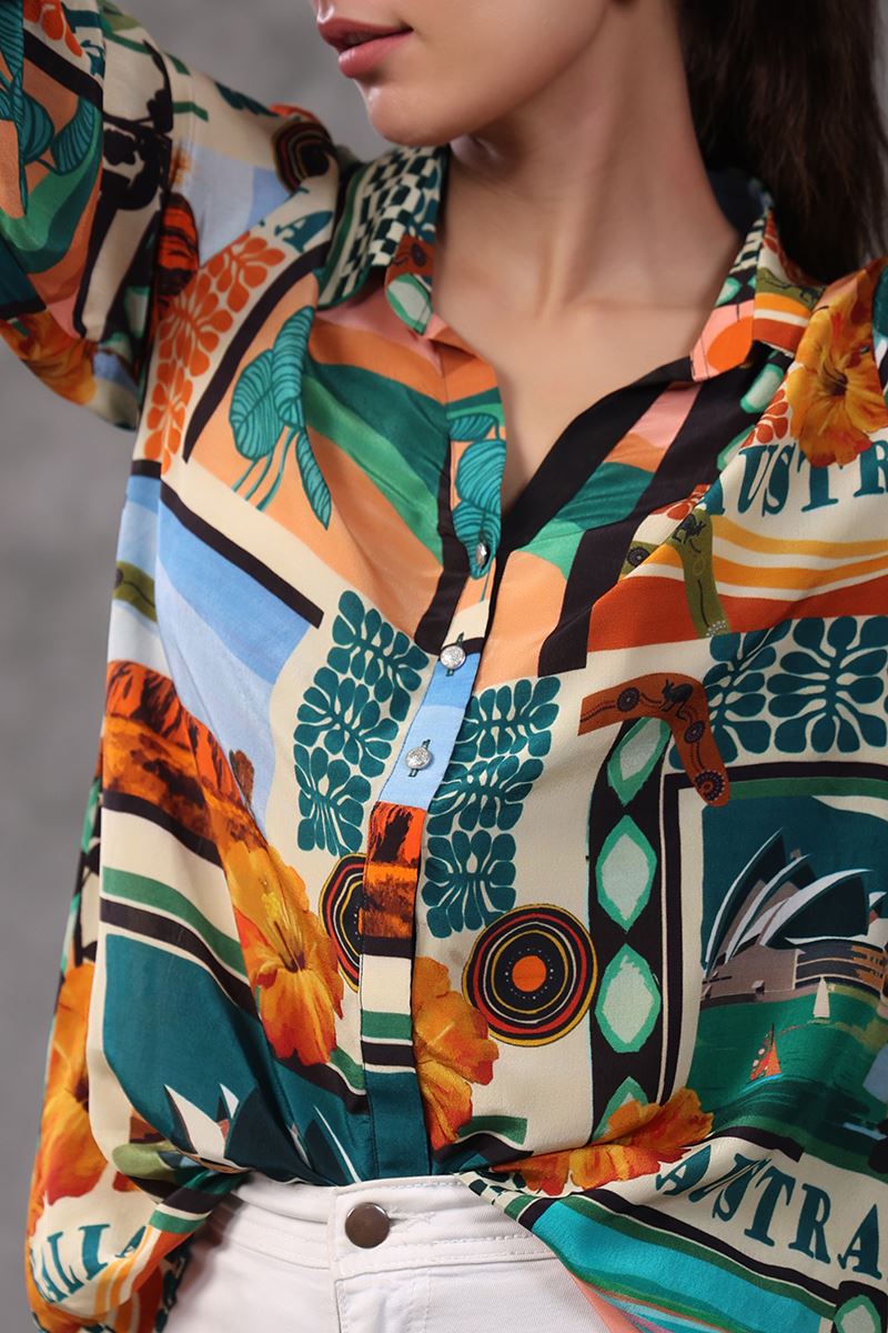 Enticing Multi Colored Designer Short Top