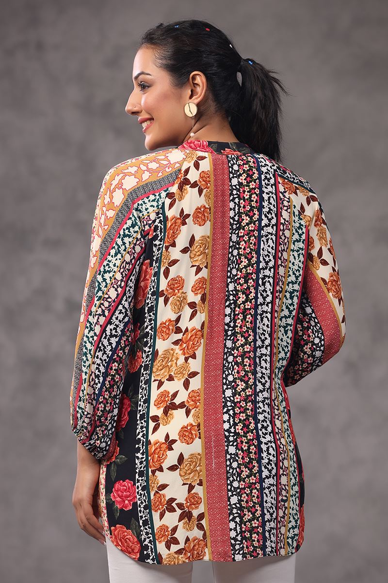 Aesthetic Multi Colored Designer Short Top