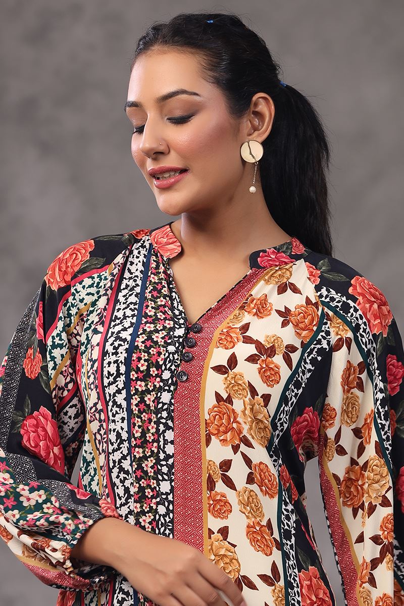 Aesthetic Multi Colored Designer Short Top