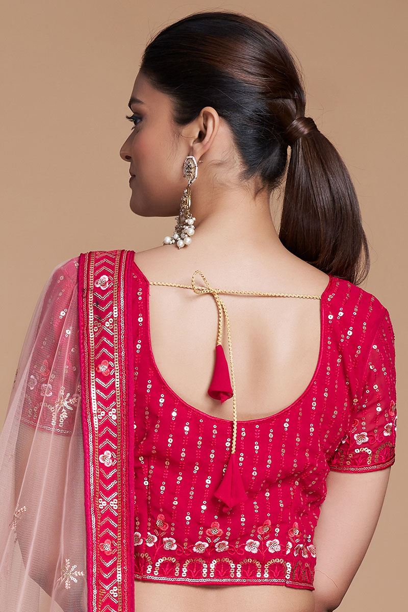 Creative Pink Colored Designer Lehenga Choli