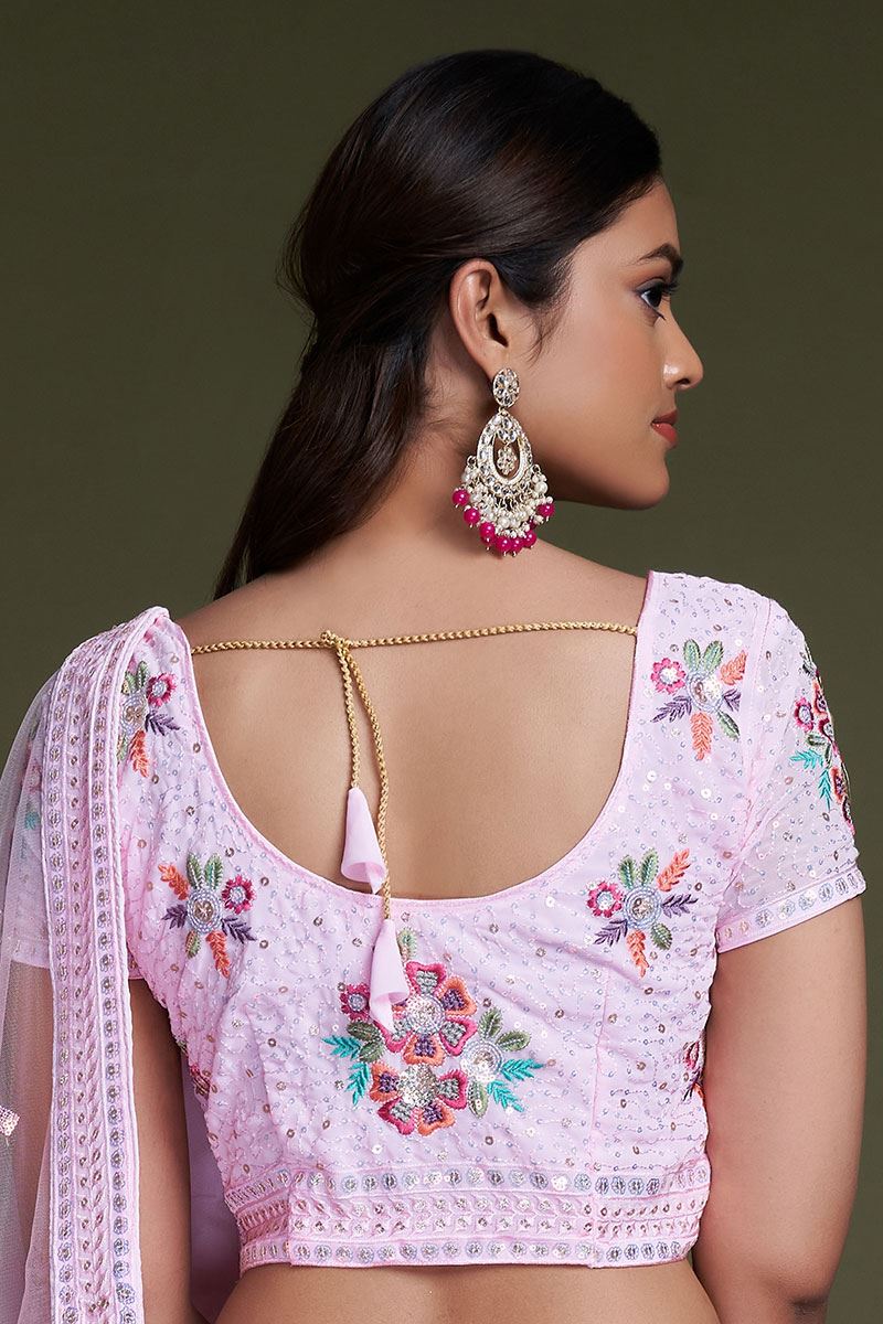 Awesome Pink Colored Designer Lehenga Choli