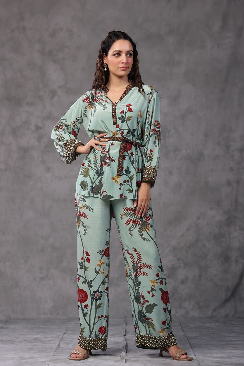 Striking Sky Blue Colored Designer Co-ord Sets