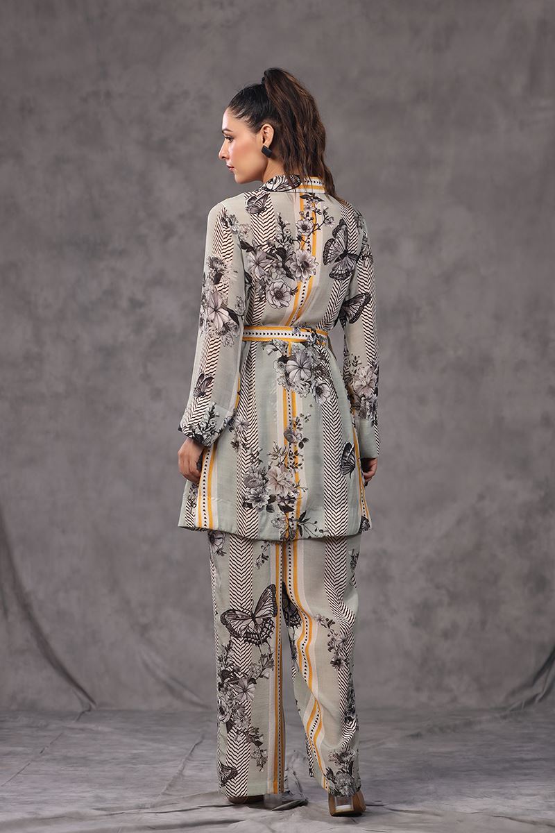 Flamboyant Grey Colored Designer Co-ord Sets