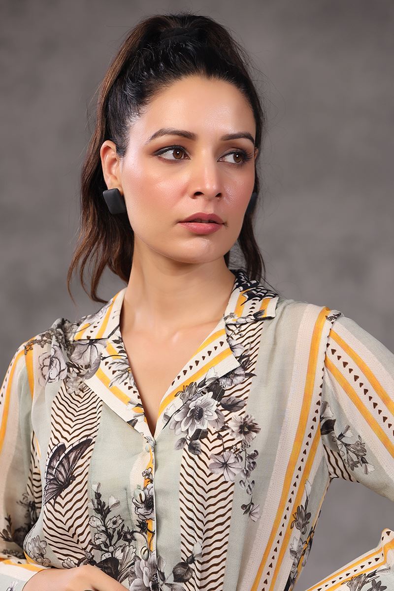 Flamboyant Grey Colored Designer Co-ord Sets