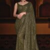 Charming Mehendi Green Colored Designer Saree