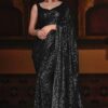 Magnificent Black Colored Designer Saree