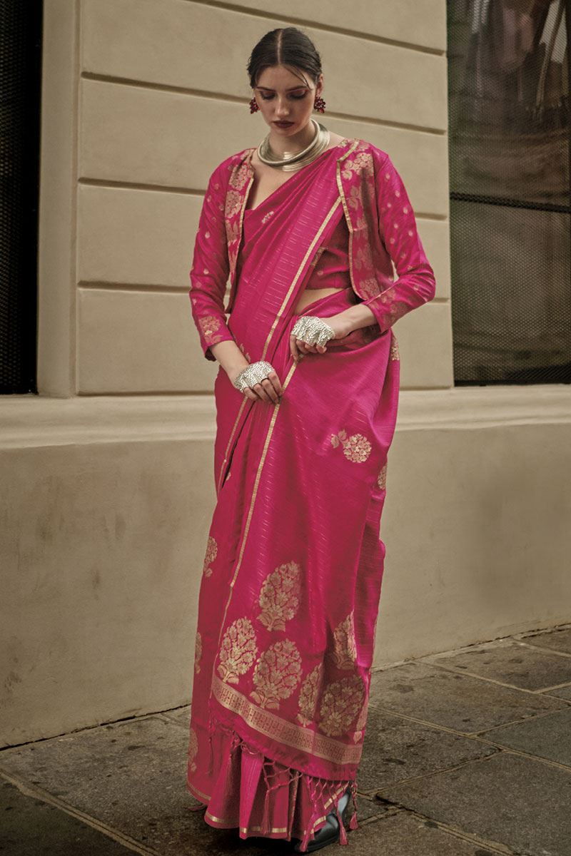 FlawlessPink Colored Designer Saree
