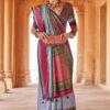 Exquisite Grey Colored Designer Saree