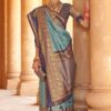 Artistic Rama Colored Designer Saree