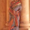 Astounding Grey Colored Designer Saree