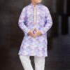 Charismatic Light Lavender Colored Designer Kid’s Kurta Pajama Set