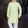 Royal Pista Green Colored Designer Kid’s Kurta Pajama Set