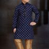Aesthetic Navy Blue Colored Designer Kid’s Kurta Pajama Set