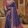 Flamboyant Blue Colored Designer Saree