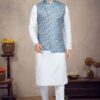 Captivating White Colored Designer Kurta Pajama Set