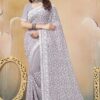 Exuberant Lavender Colored Designer Saree
