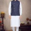 Spectacular White Colored Designer Kurta Pajama Set
