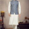 Royal Cream Colored Designer Kurta Pajama Set