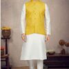 Aesthetic Off White Colored Designer Kurta Pajama Set