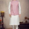 Exuberant Off White Colored Designer Kurta Pajama Set